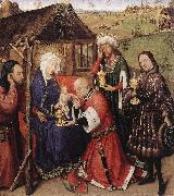 DARET, Jacques Altarpiece of the Virgin dfdsg Spain oil painting artist